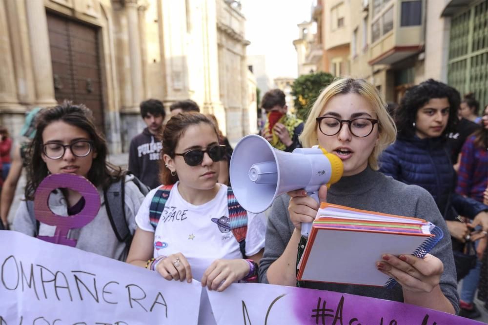 Las redes convocaron a decenas de personas en la movilización de Orihuela por la sentencia de La Manada.