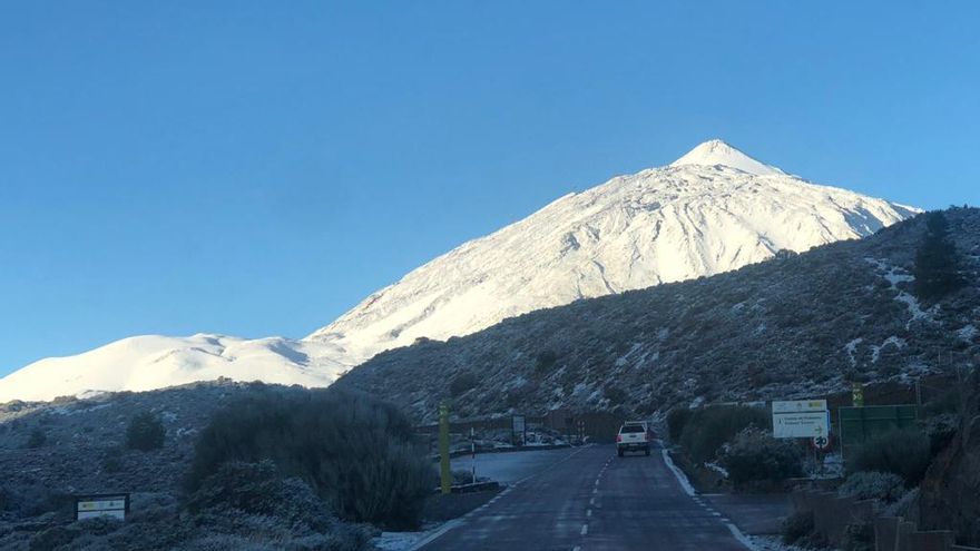 Snow on Mount Teide
