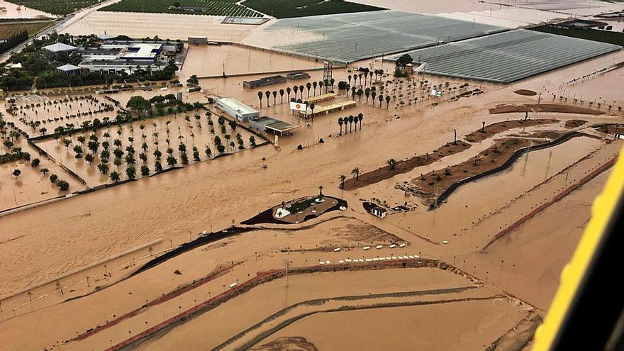 Carreteras inundadas
en Los Alcázares en
septiembre de 2019.  EFE