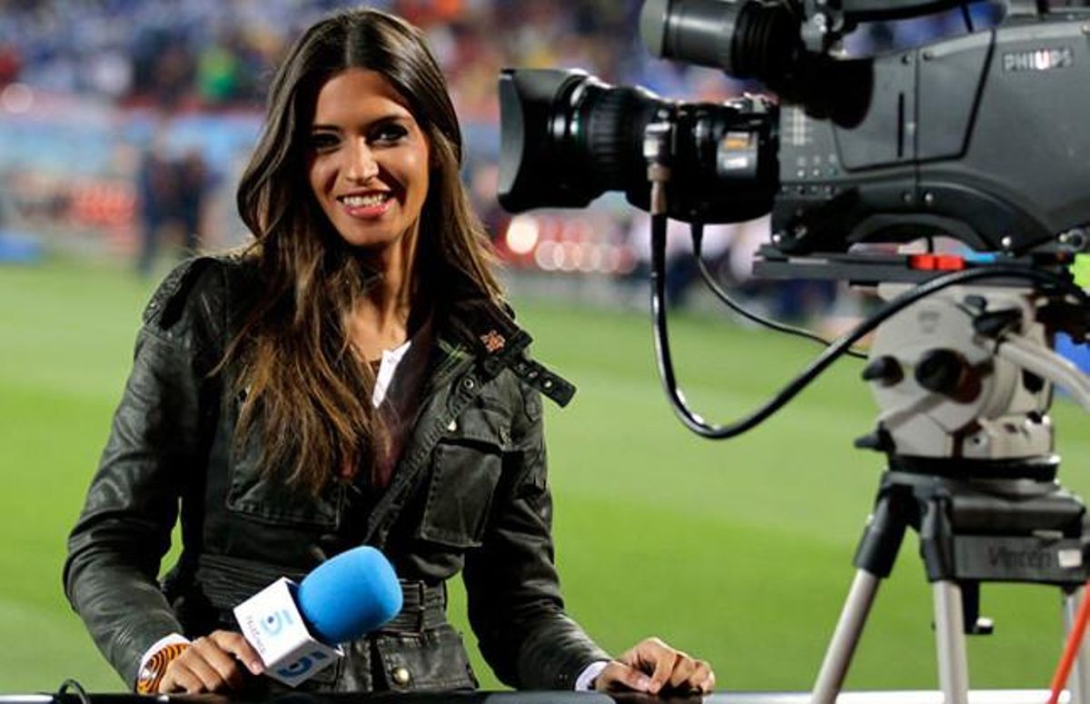 Sara Carbonero, abans del partit amb Hondures, a Johannesburg.