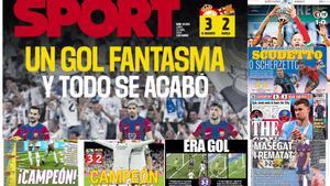 Las portadas tras el clásico: Desde el gol no concedido a la prensa de Madrid celebrando LaLiga sin cortarse