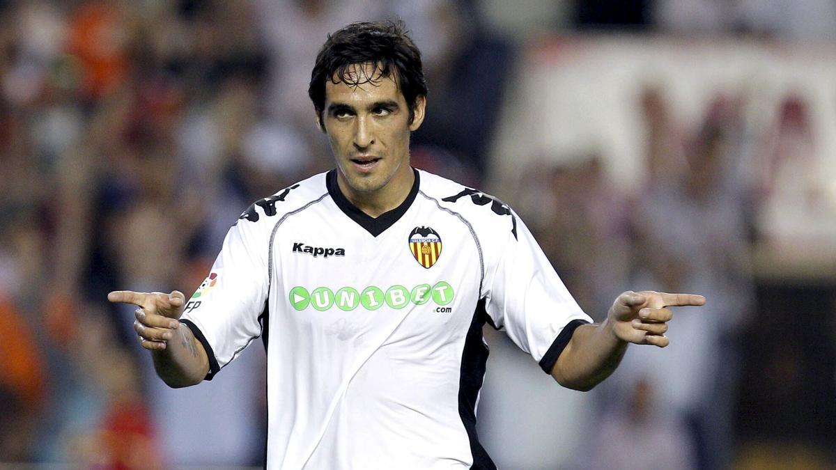 Vicente Rodríguez durante su etapa en el Valencia