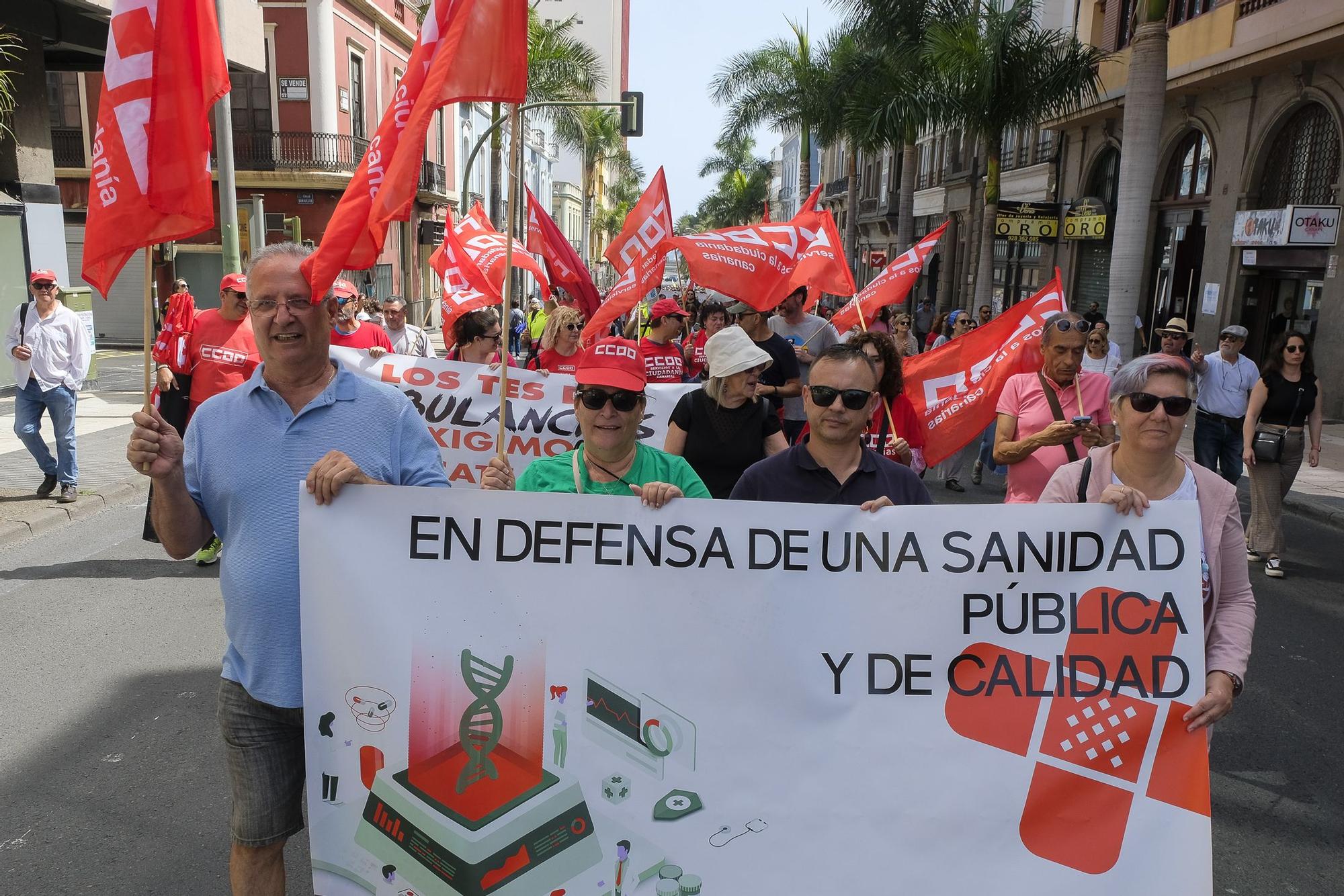 Manifestación en Gran Canaria en defensa de la sanidad pública