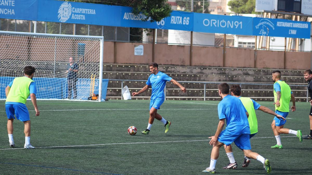 Un entrenamiento de esta semana del CF Gandia