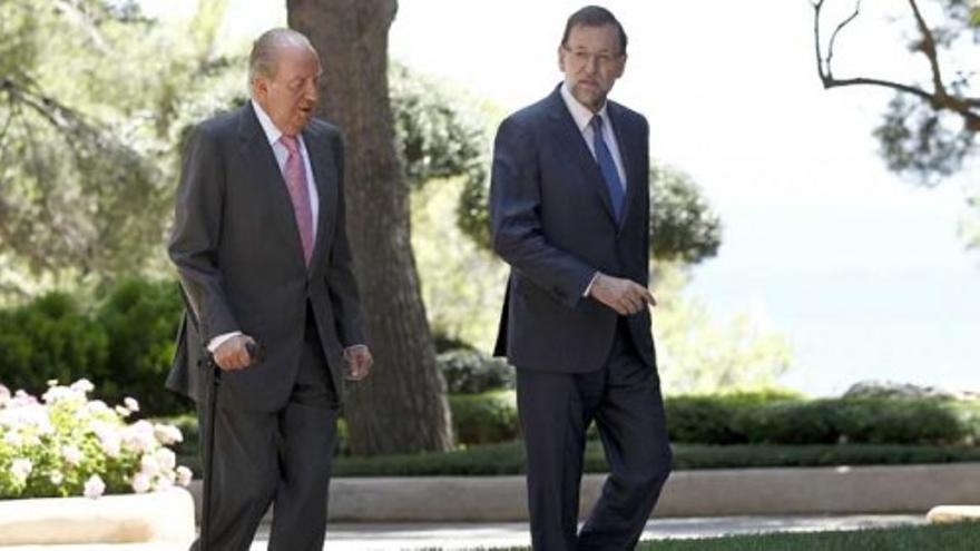 El Rey recibe a Rajoy en Marivent