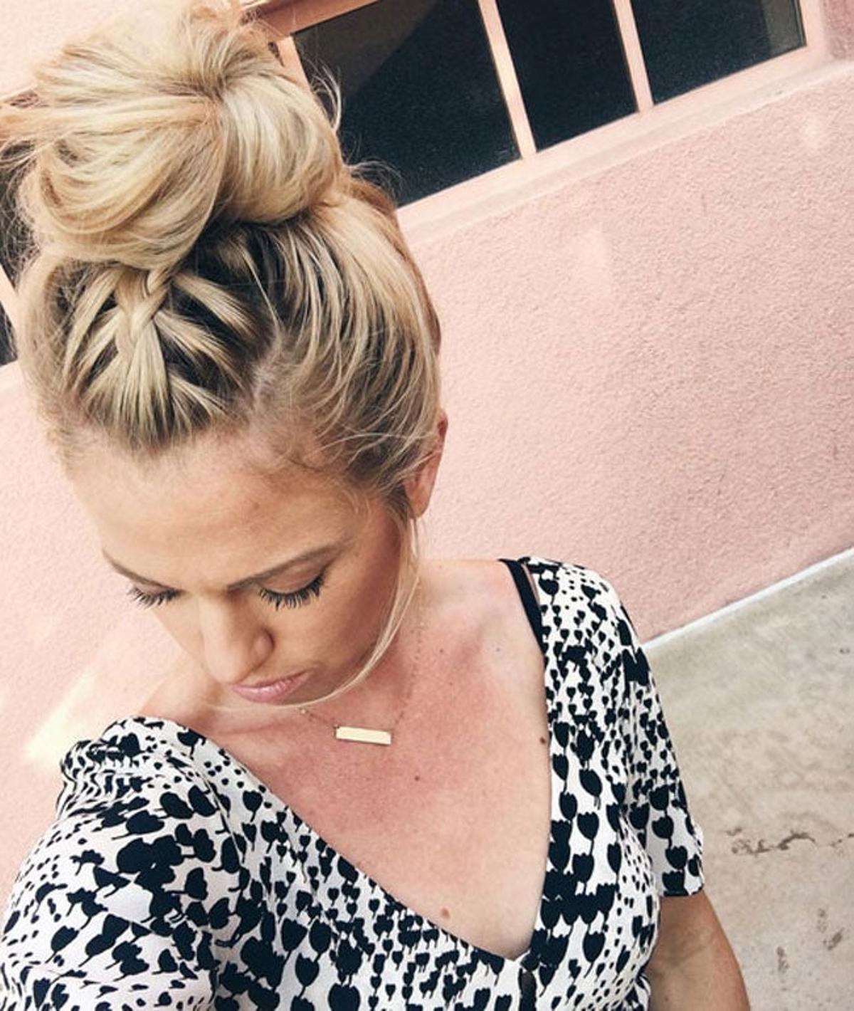 Trenza de Instagram con moño