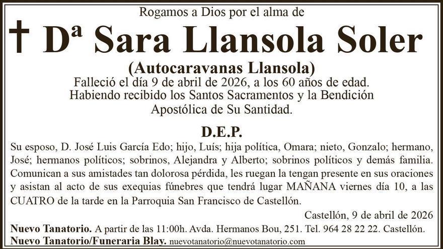 Dª Sara Llansola Soler