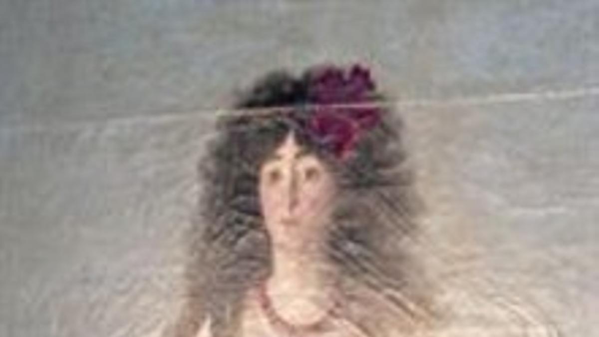En el 2009, junto a 'La duquesa de blanco', de Goya.