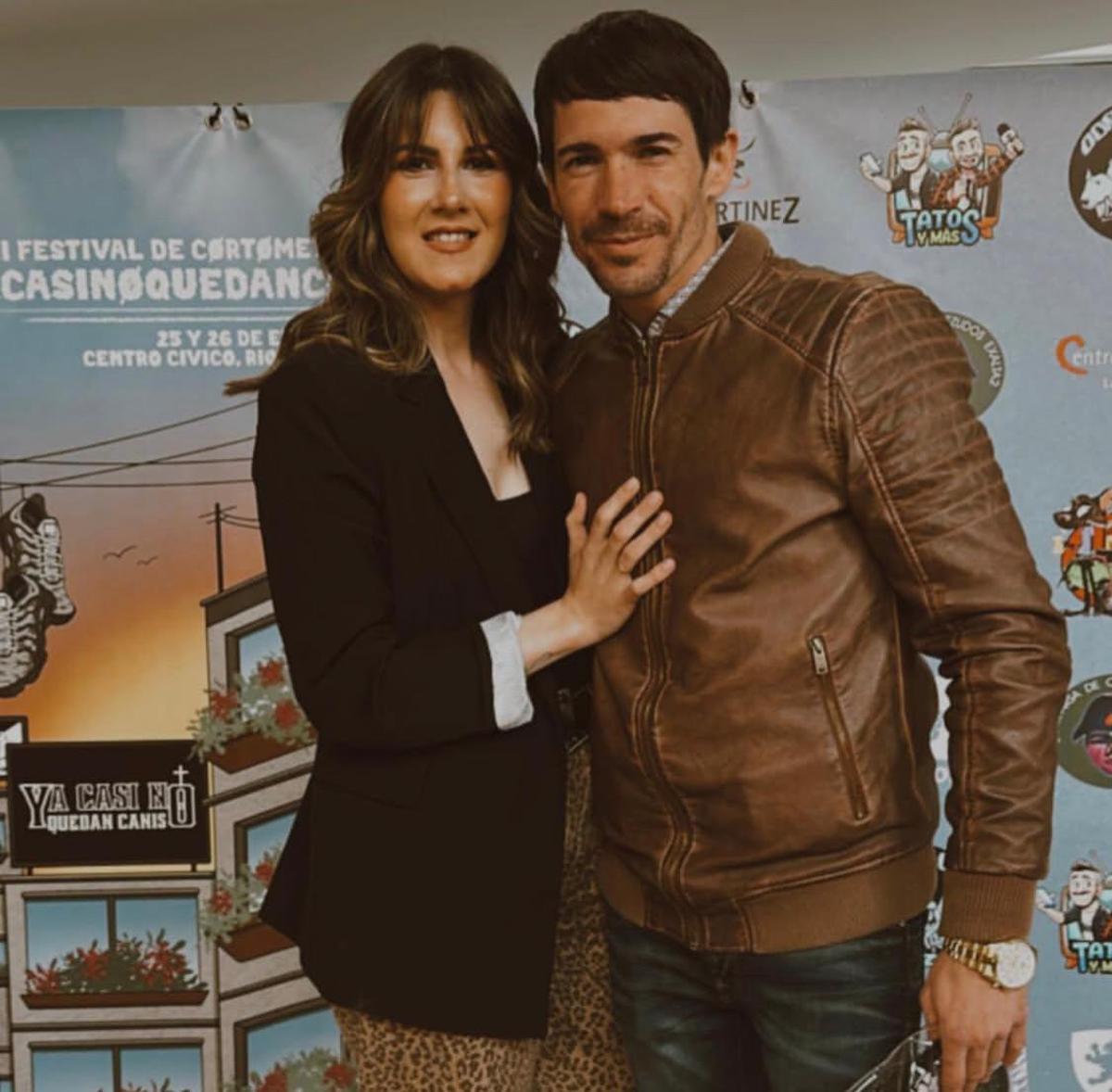 La directora del festival, Belén Ruiz, con Juan José Ballesta, en la edición del año pasado.