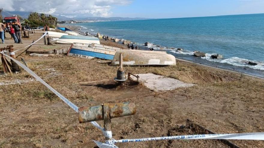 El temporal saca a la luz dos hornos romanos en San Pedro Alcántara