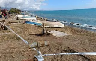 El temporal saca a la luz dos hornos romanos en San Pedro Alcántara