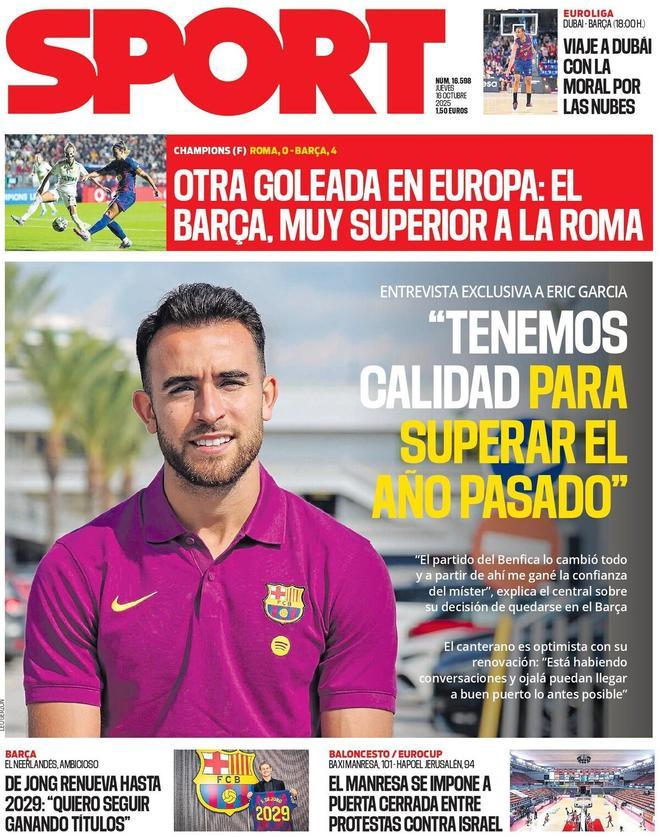 Estas son las portadas de la prensa deportiva de hoy