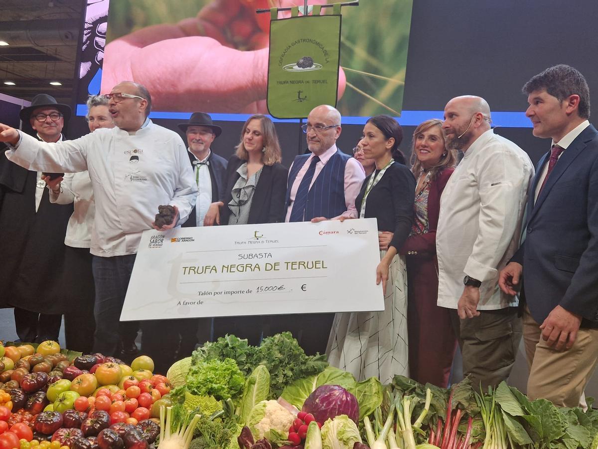 Recaudación tras la subasta de las dos trufas de Teruel.