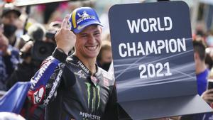 El francés Fabio Quartararo, el día que se proclamó nuevo campeón del mundo de MotoGP.