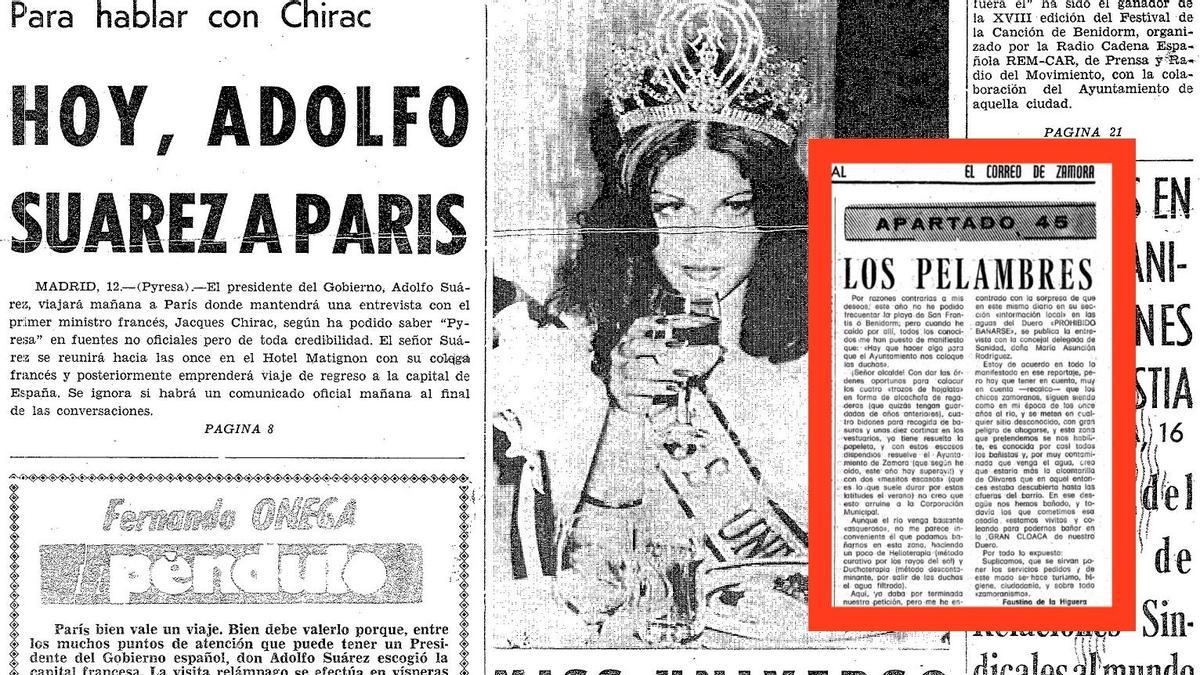 Portada de "El Correo de Zamora" de hace 50 años.