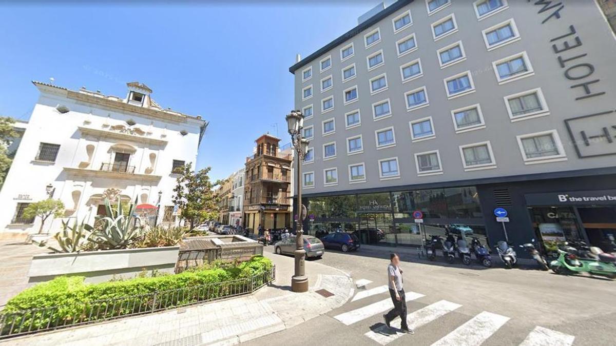 Imagen de la Plaza de la Concordia, situada en el centro de Sevilla.