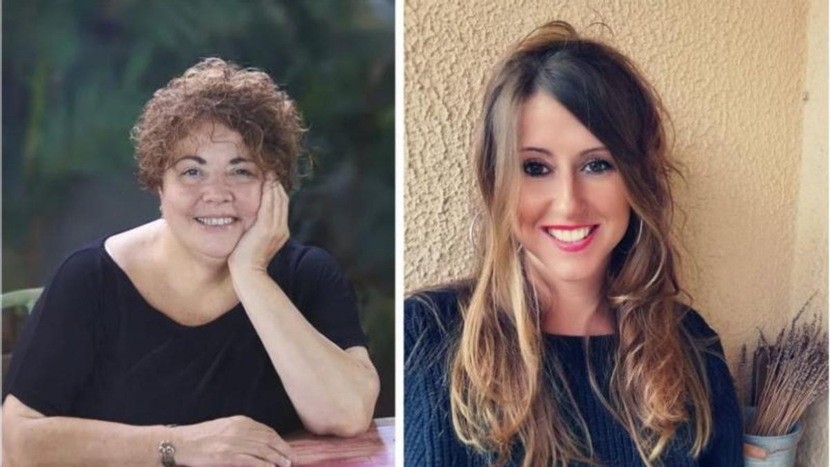 Les poetes Marta Pérez i Aina Torres.