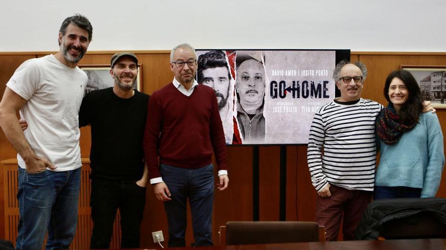 David Amor, Tito Asorey, Juan Constenla, Josito Porto y Melania Cruz, ayer.  | // BERNABÉ/LUCÍA ABELEDO