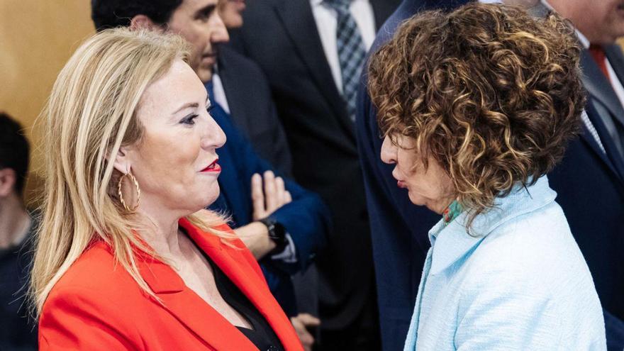 Carolina España y María Jesús Montero, en la reunión del Consejo de Política Fiscal y Financiera.