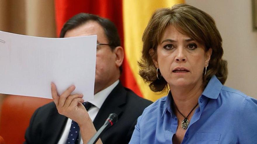 Dolores Delgado, en la Comisión.