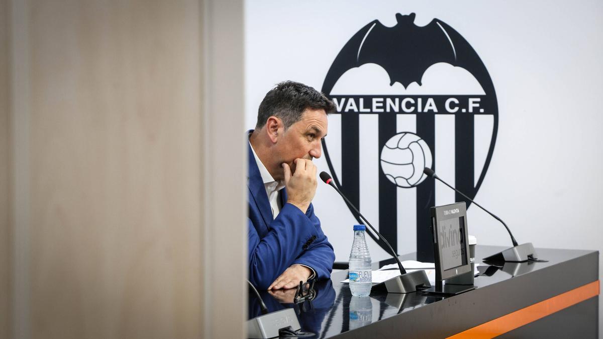 Valencia VLC SPD presentación de Braulio Vázquez como director deportivo del Valencia CF