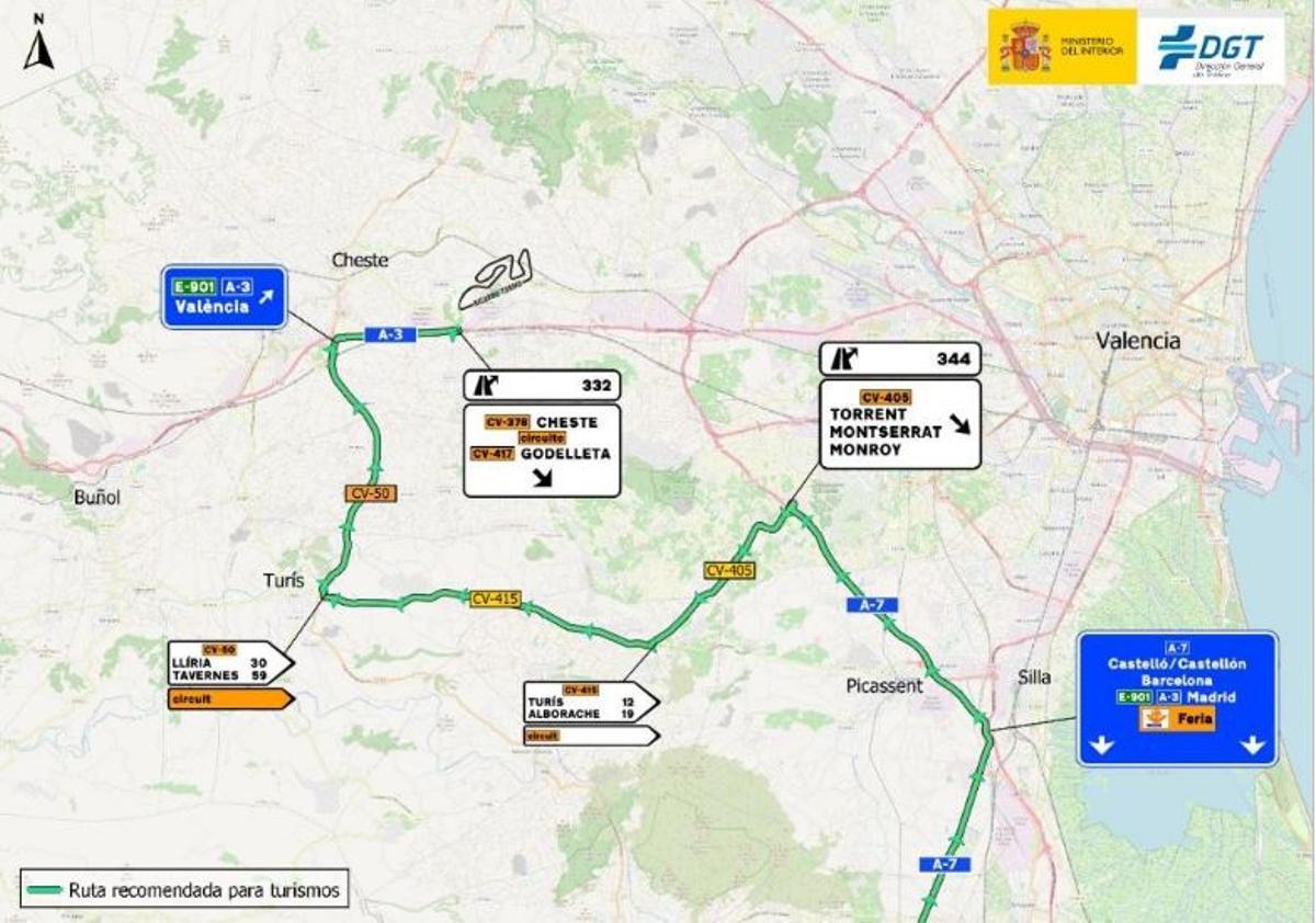 Turismos desde el Sur, por interior A-7