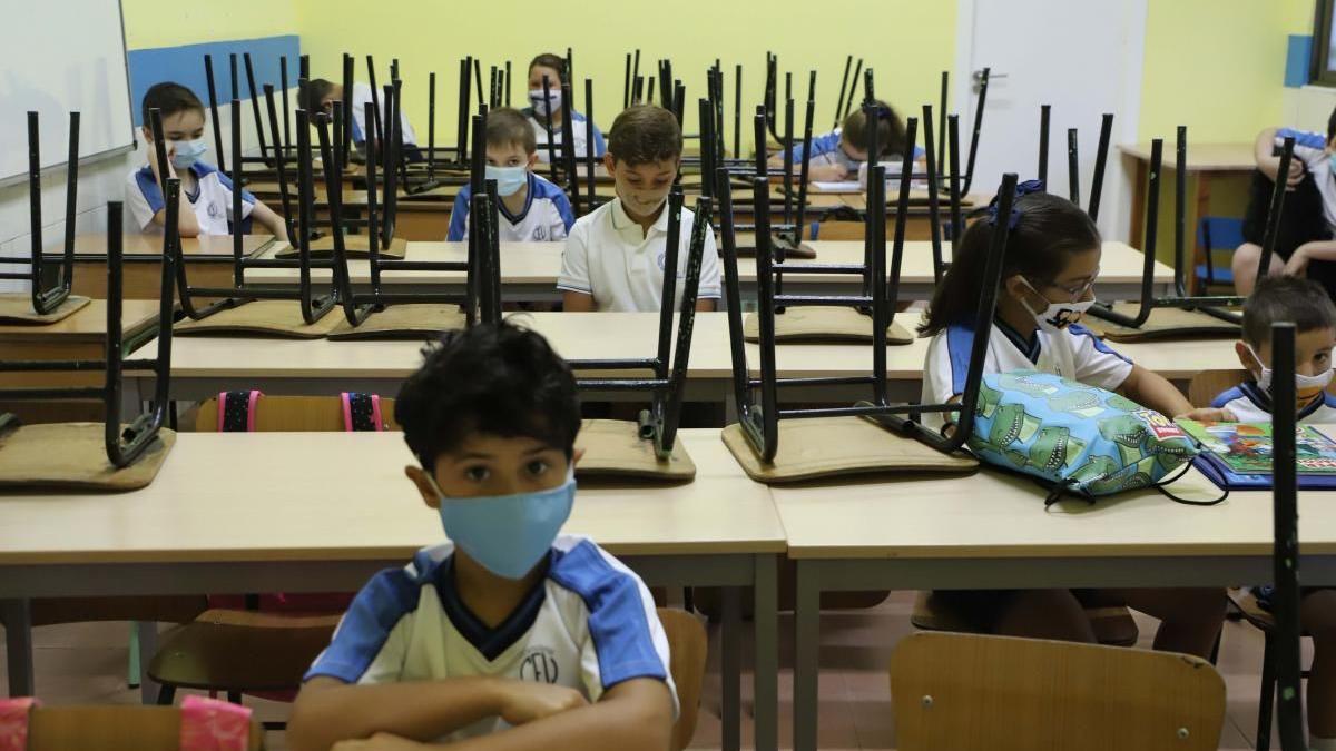 Distancia de seguridad en el aula.