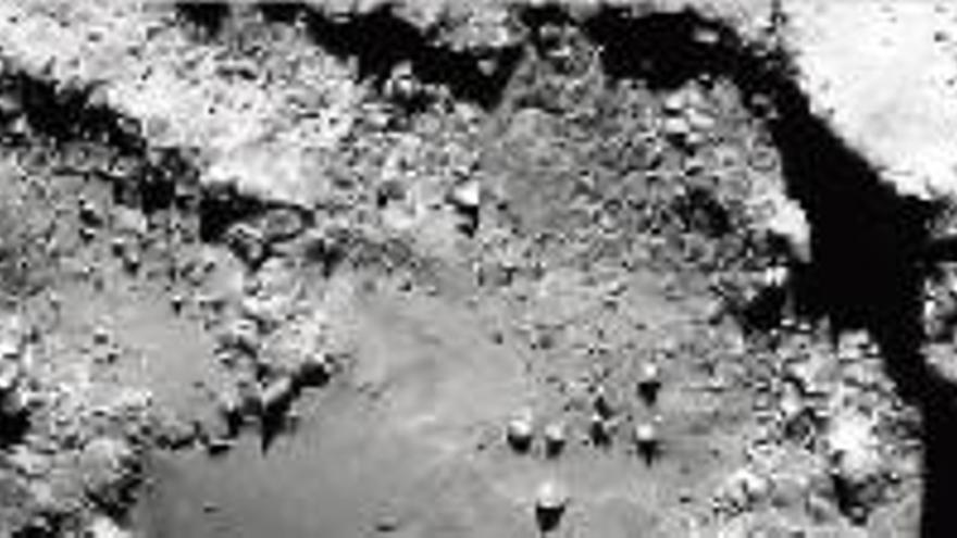 El cometa 67P/Churyumov-Gerasimenko vist des de la Rosetta, ahir