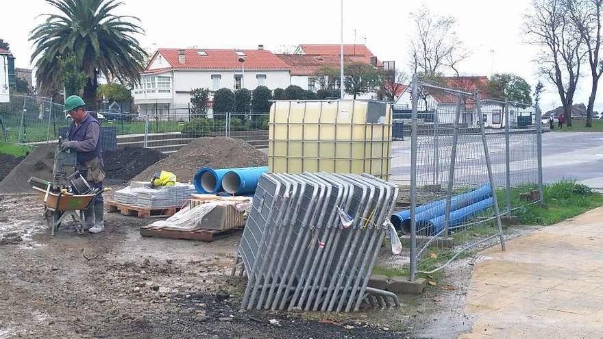 Obra de Arias de renovación de tuberías de agua en Santa Cruz el pasado noviembre.