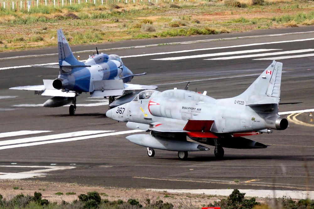 Maniobras de aviones del Ejército del Aire en Canarias