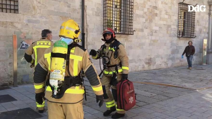 Simulacre d'incendi a la seu de la Generalitat a Girona