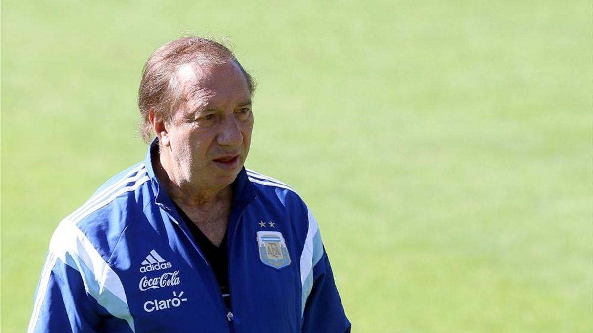 Bilardo en Bello Horizonte durante la Copa del Mundo de 2014 cuando era Director General de Selecciones Nacionales