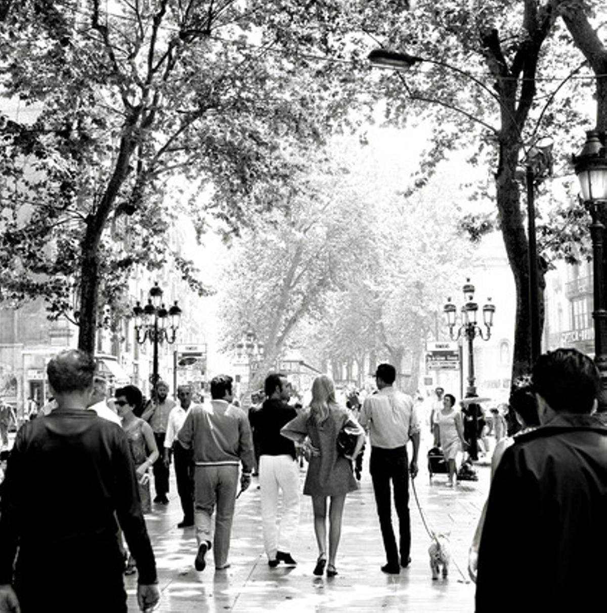 Una mirada a Las Ramblas de Barcelona.