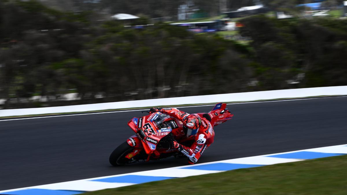 Pecco Bagnaia durante la jornada del viernes en Phillip Island