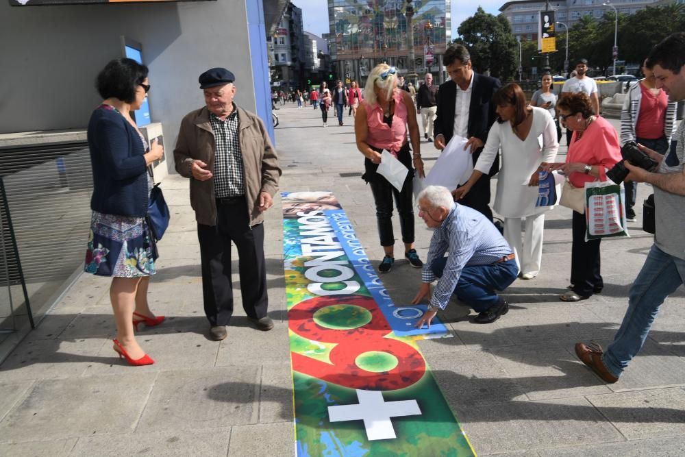 Mural por el Día del Mayor en Afundación