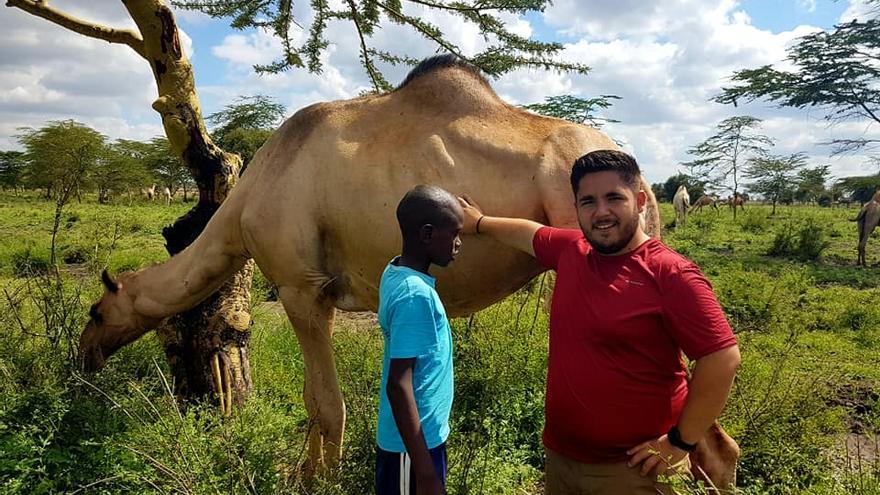 David Álvarez en un viaje a África