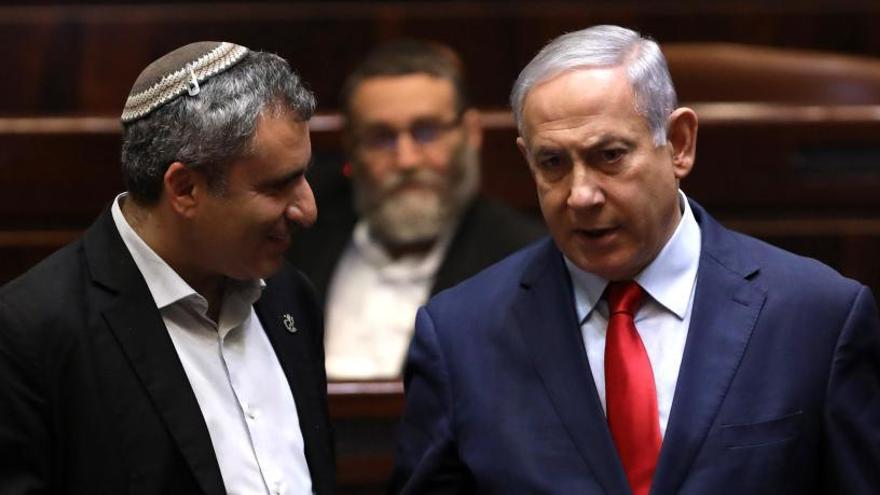 Benjamin Netanyahu, en el Parlamento israelí.