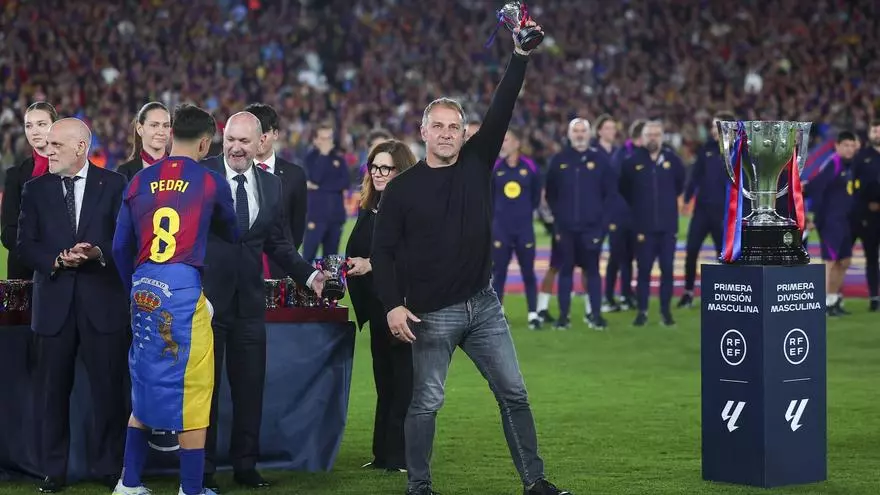 El Barça celebra la renovación de Flick con un vídeo muy especial