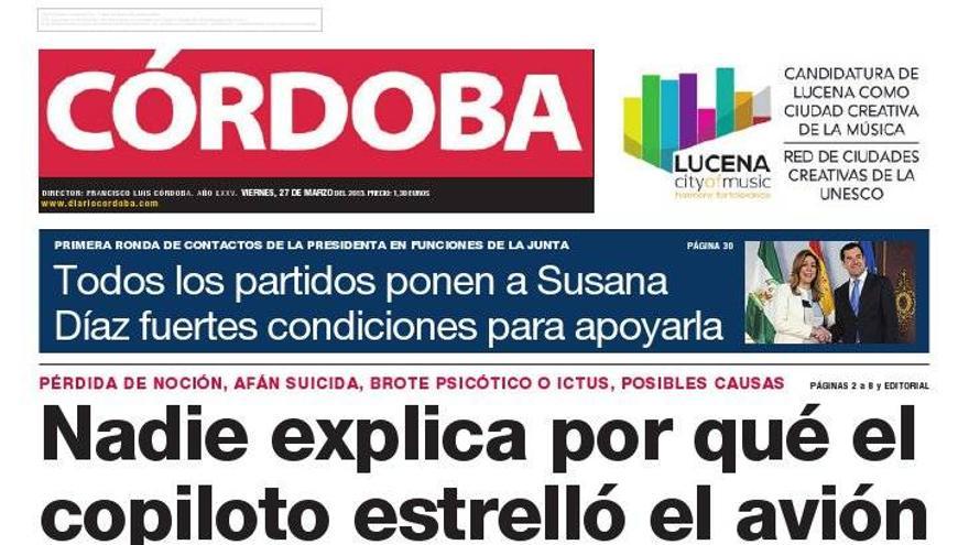 La portada de CÓRDOBA