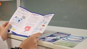 Folleto informativo del cribado de cáncer colorrectal en Catalunya.