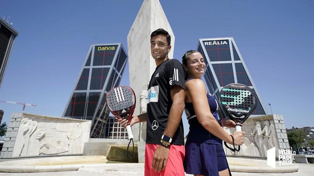 Salazar y Galán durante la presentación del torneo