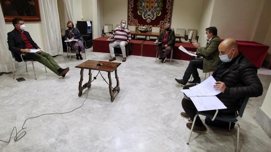 Reunión de la Mesa del Taxi de Santa Cruz de Tenerife el 14 de enero de 2021.