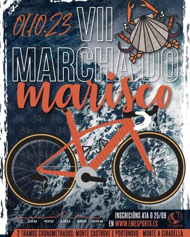 El cartel de la "Marcha Ciclista do Marisco".