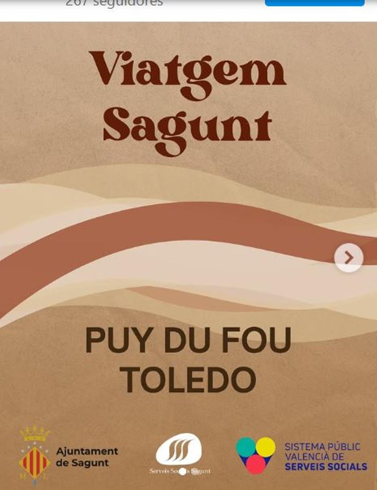 Cartel anunciador del viaje