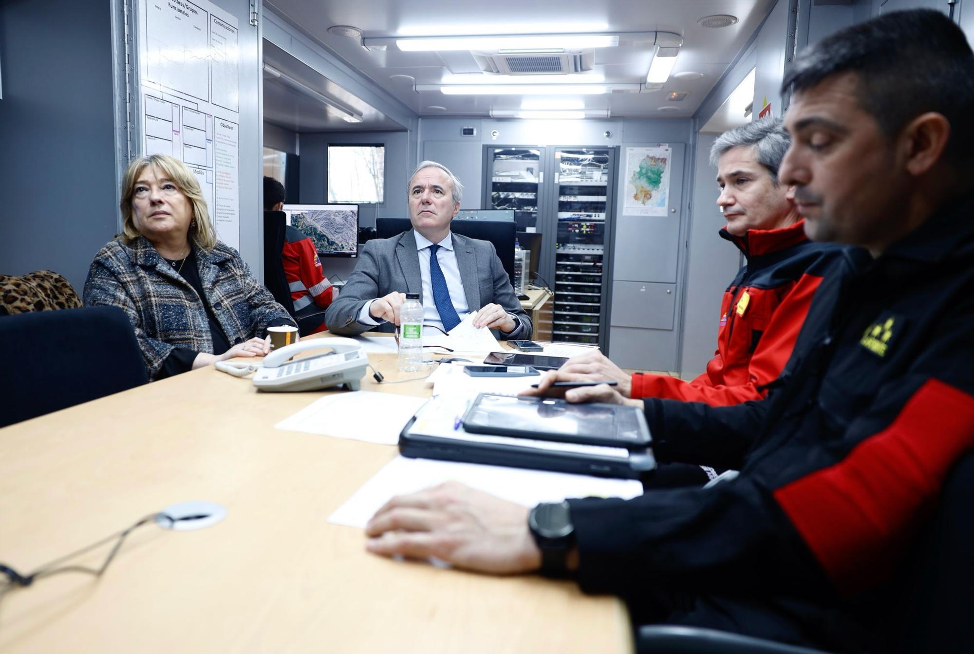 Azcón preside la reunión del CECOP para hacer seguimiento de la crecida del Ebro