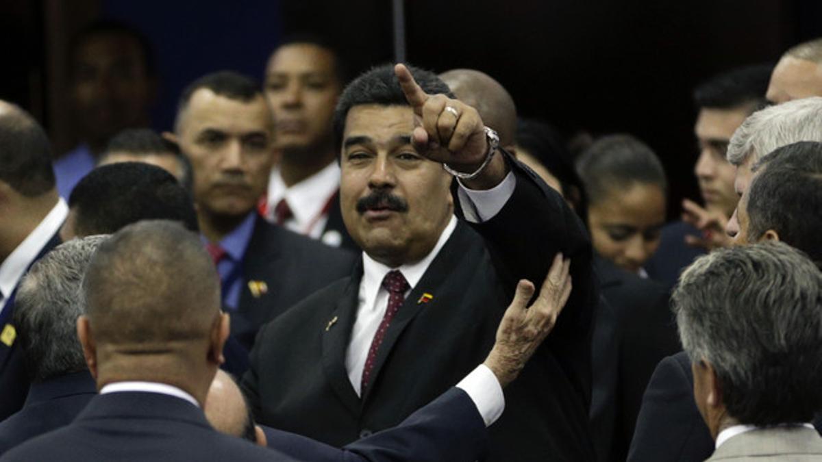 Nicolas Maduro, presidente de Venezuela, durante la Cumbre de las Américas celebrada en Panamá este fin de semana
