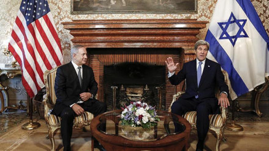 Netanyahu, reunido con Kerry.