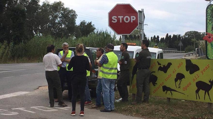 El moment de la reunió entre tècnics i responsables del parc