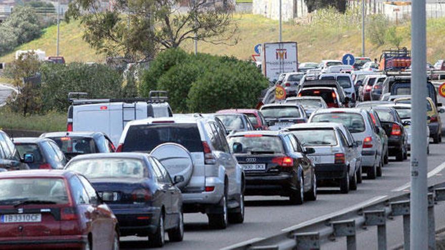 Verkehrschaos auf der Ringautobahn von Palma de Mallorca