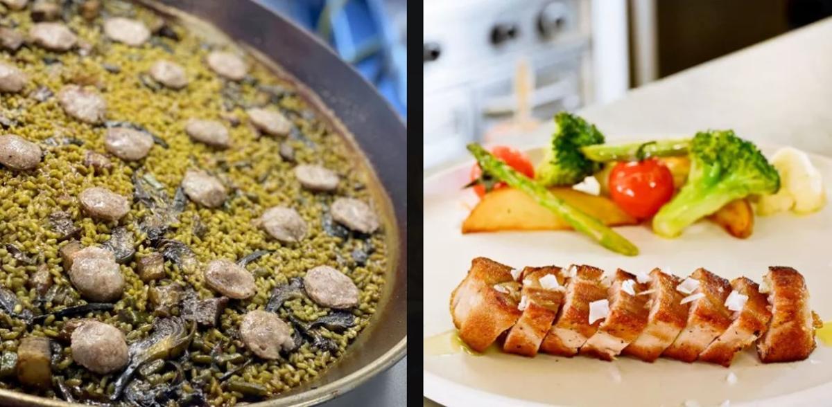 Dos platos de Ca Aleix